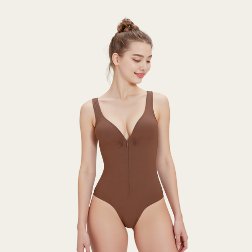 Lumè London Shapewear Zip Front Bodysuit