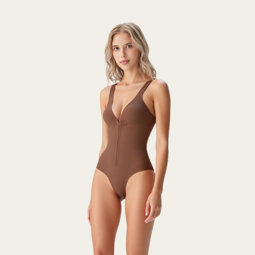 Lumè London Shapewear Zip Front Bodysuit